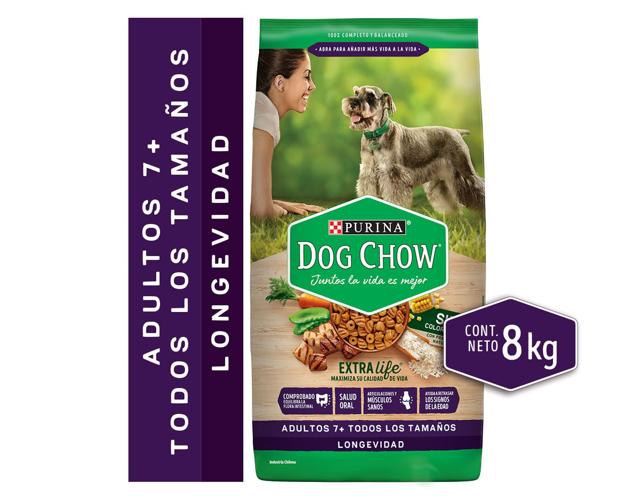 Alimento perro senior 8 kg Dog Chow. a $16.990