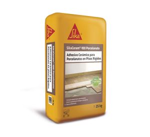 Adhesivo cerámico porcelanato 25 kg Sikaceram 100 gris Sika.