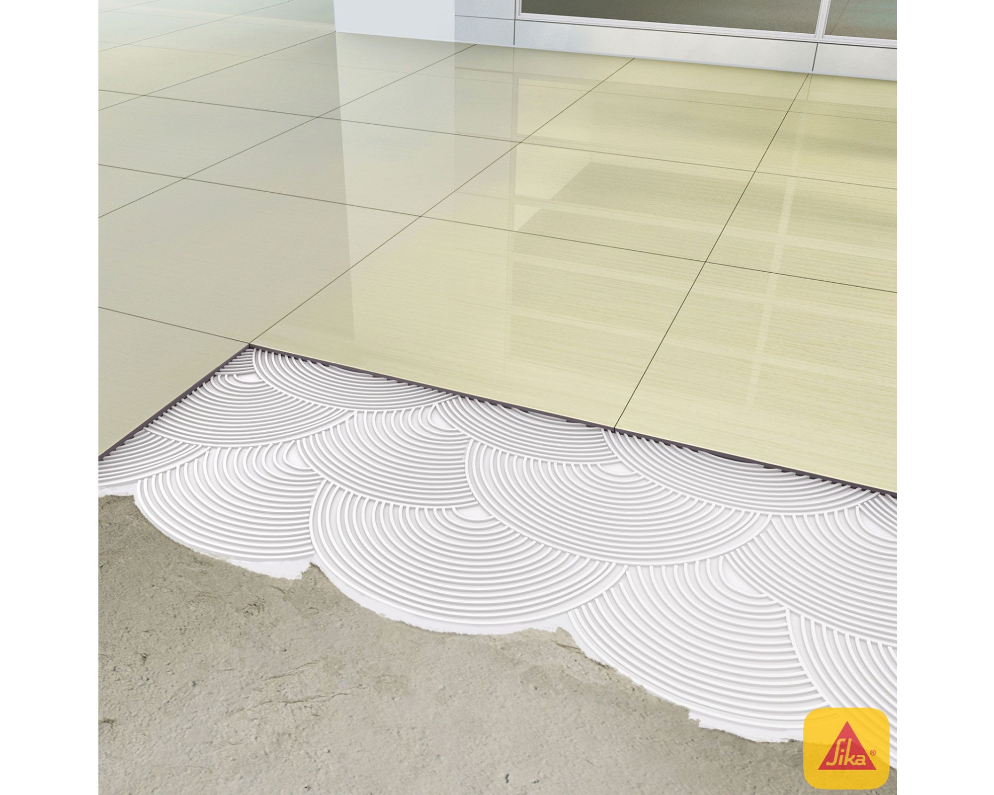 Adhesivo cerámico porcelanato 25 kg Sikaceram 100 gris Sika.