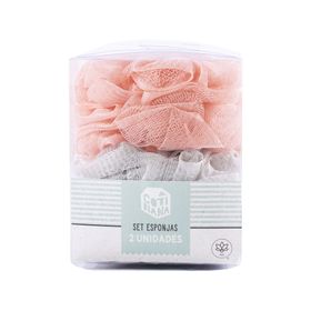 Esponja gris/rosado 2 unidades Cotidiana