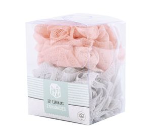 Esponja gris/rosado 2 unidades Cotidiana