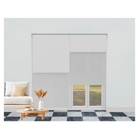 Cortina roller blackout doble 160x165 cm Sunscreen blanco
