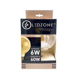 Ampolleta led G80 vintage 6 W E27 luz cálida