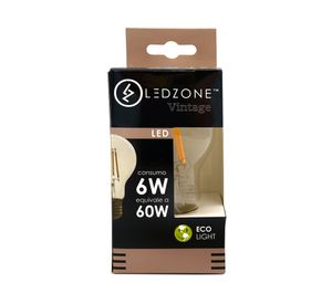 Ampolleta led Box A60 filamento 6 W E27 luz cálida