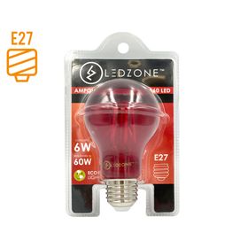 Ampolleta led A60 rojo 6 W E27 luz cálida