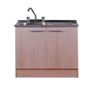 Mueble lavaplatos 100 cm derecho beige Mobikit.