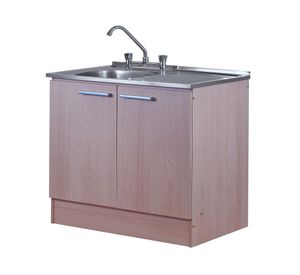 Mueble lavaplatos 100 cm derecho beige Mobikit.