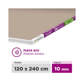 Placa aislación acústica 120x240 cm 10 mm Gyplac.
