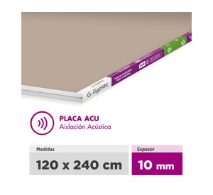 Placa aislación acústica 120x240 cm 10 mm Gyplac.