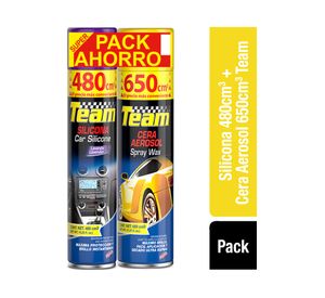 Silicona 480 cc + cera aerosol 650 cc Team.