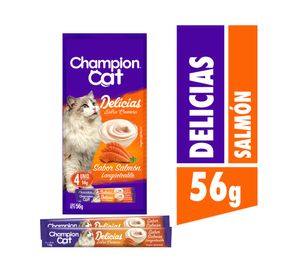 Snack gato 56 gr Delicias salmón Champion Cat.