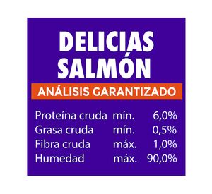 Snack gato 56 gr Delicias salmón Champion Cat.