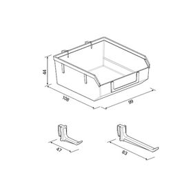 Caja contenedora transparente Ducasse Industrial.