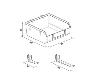 Caja contenedora transparente Ducasse Industrial.