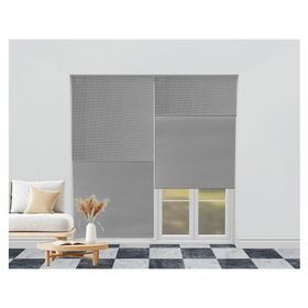 Cortina roller blackout doble 200x250 cm Sunscreen gris Cotidiana