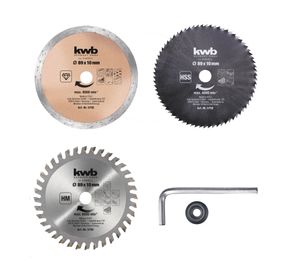 Set mini discos 89 x 10 mm 575915 5 piezas KWB