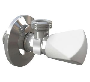 Llave angular 1/2'' HE blanco Bonomini.