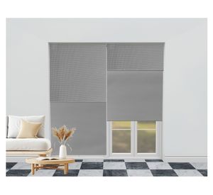 Cortina roller blackout doble 150x250 cm Sunscreen gris Cotidiana