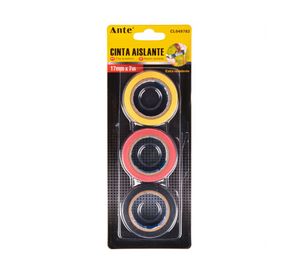 Cinta aislante 17 mm x 7 m 3 unidades Ante.