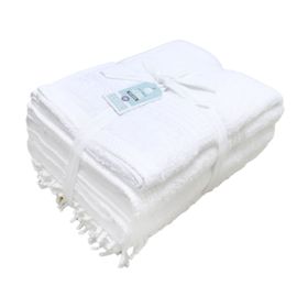 Toalla + piso baño blanco 4 piezas Cotidiana