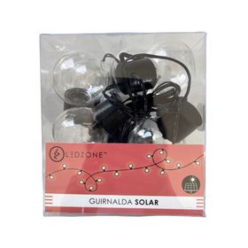 Guirnalda de luces solar 1.5 W 335 cm luz cálida transparente