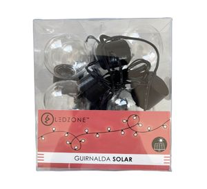 Guirnalda de luces solar 1.5 W 335 cm luz cálida transparente