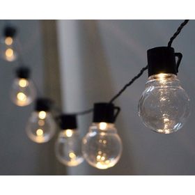 Guirnalda de luces solar 1.5 W 335 cm luz cálida transparente