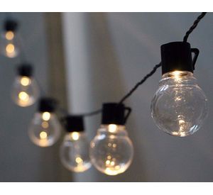 Guirnalda de luces solar 1.5 W 335 cm luz cálida transparente