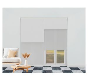 Cortina roller blackout doble 120x250 cm Sunscreen blanco Cotidiana