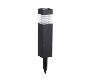 Estaca solar led cuadrada negro