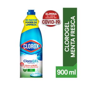 Cloro gel 900 ml menta fresca Clorox.