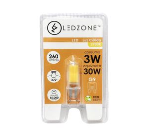 Ampolleta led 3W G9 luz cálida