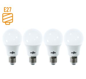 Pack 4 ampolletas Led 11W E27 luz fría A60