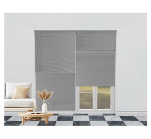 Cortina roller blackout doble 120x250 cm Sunscreen gris Cotidiana