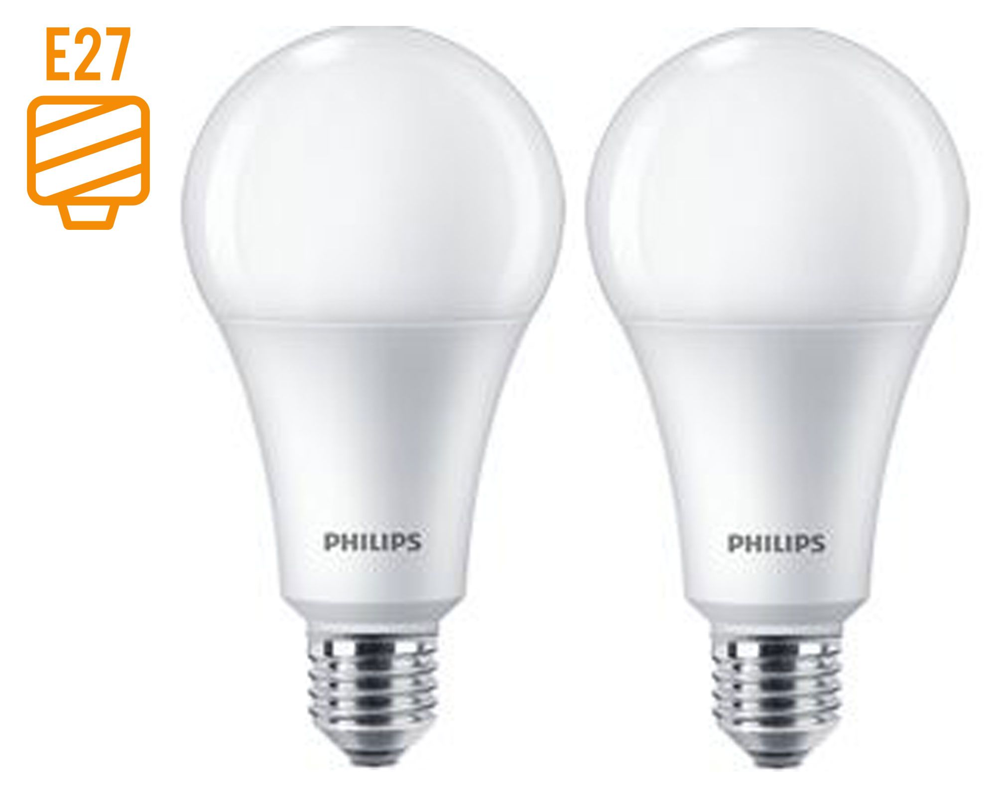 Ampolleta LED 12W E27 luz fría 2 unidades Philips.