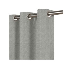 Cortina ojetillos 130x230 cm textura gris Cotidiana