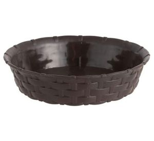 Plato macetero 18 cm ratán marrón Reyplast