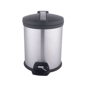 Basurero 4.5 litros pedal cromado/negro