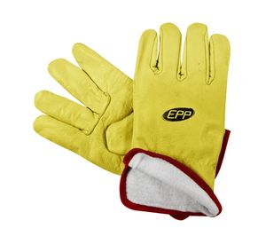 Guante cuero con forro amarillo EPP