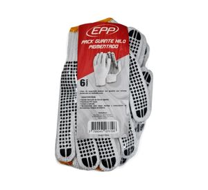 Guante hilo pigmentado 6 pares EPP