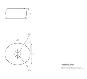Lavamanos Oval Slim blanco