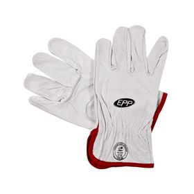 Guante cuero natural sin forro blanco EPP