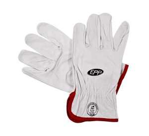 Guante cuero natural sin forro blanco EPP