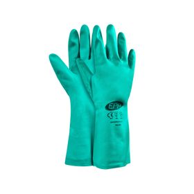 Guante Nitrilo flocado verde EPP
