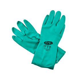 Guante Nitrilo flocado verde EPP