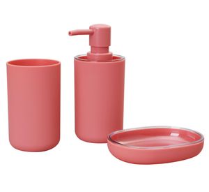 Accesorios baño coral viejo 3 piezas Cotidiana