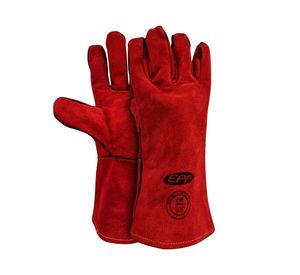 Guante soldador tradicional rojo EPP