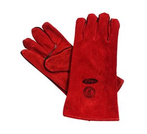 Guante soldador tradicional rojo EPP