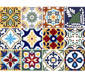 Vinilo adhesivo 15x15 cm Talavera 12 unidades
