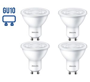 Ampolleta LED 50W GU10 luz cálida Ecohome 4 unidades Philips
